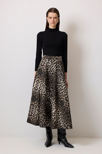 Touché Privé FUSTA GABARDIN cu model în linie A
