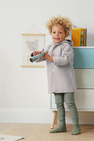 Tchibo Toddler Unisexs Walk Milled Jacket, Light Grey