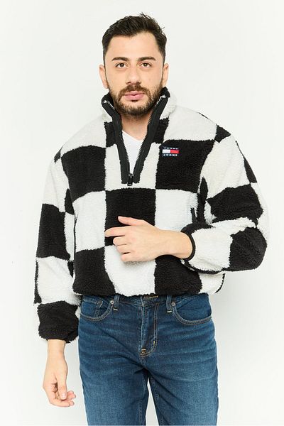 Tommy Hilfiger Men High Neck Brand Logo Softshell Jacket, White