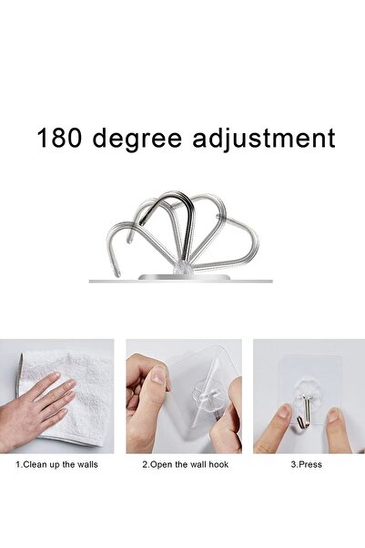 Primo Plus 20 Pieces Waterproof Oilproof Heavy Duty Self Adhesive Sticker Hooks Transparent Wall Hook