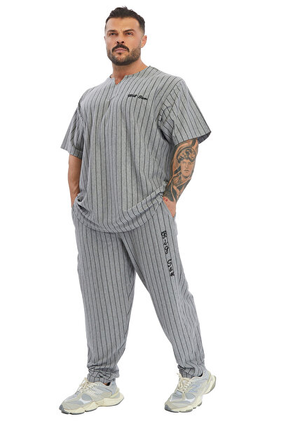 Big Sam Loose Fit Thin Striped Summer Sweatpants Big Sam Pnt1408