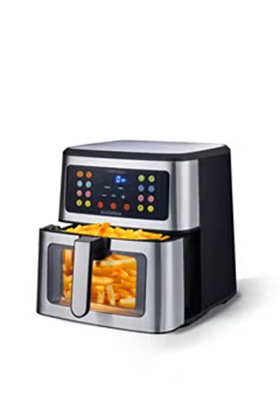 DIVAKI مقلاة هوائية رقمية l تسخين مسبق تلقائي، 16 إعداد مسبق، عناصر تسخين مزد...