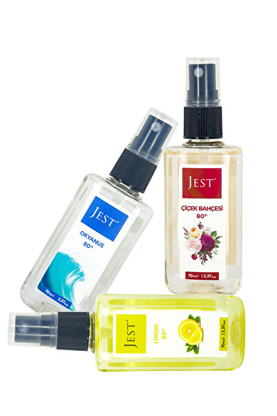 Jest 3'LÜ MİNİ SET KOLONYA (Limon-Okyanus-Çiçek Bahçesi)