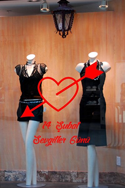 MIGNATIS Autocolant de 60 cm cu inimă plină de dragoste, săgeată plină de via...