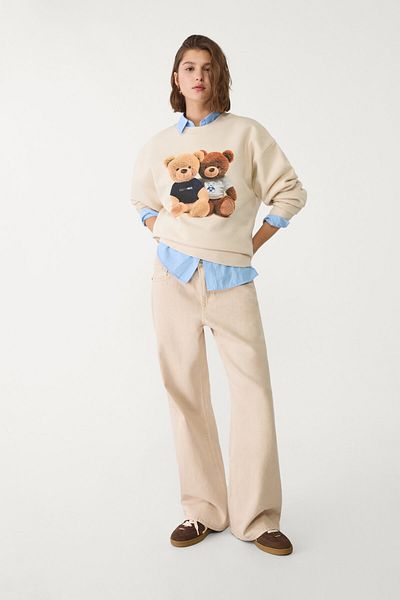 Stradivarius Bear print sweatshirt