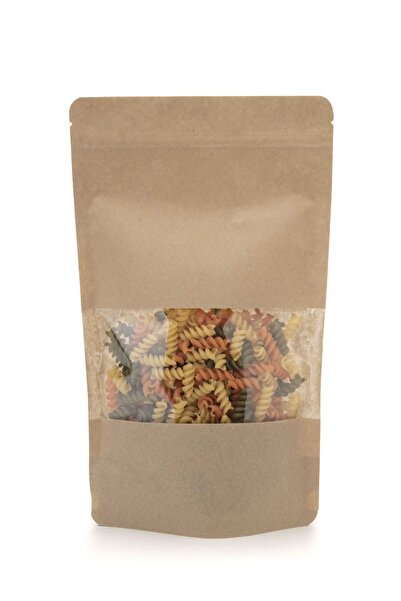 Packtory Pencereli Kraft Kilitli Doypack Ambalaj 25 X 34 6 Cm. 1500 Gr. -50 Adet