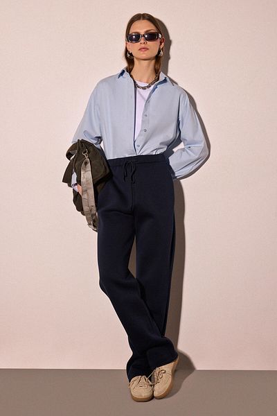 Touché Privé Elastic Waist Knitted Trousers