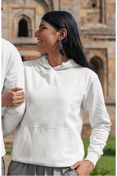 Fuddy Moda Wanda Back Printed Unisex Oversize Hooded Hoodie - Lover Couple Themed Sweatshirt
