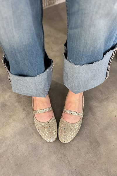 SHOEBELLAS Γυναικείες μπαλαρίνες Mita Beige Stone με λεπτομέρειες