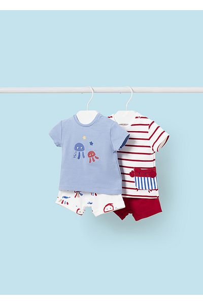 MAYORAL Summer Baby Boy Blouse Shorts Set of 4