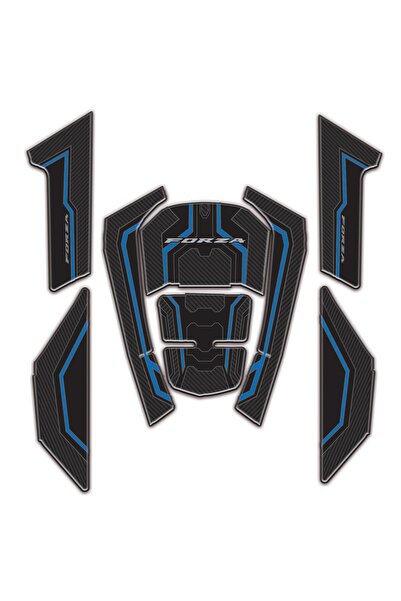 Redline Grafik Forza Mavi Yan Pad ve Tank Pad 2018-2024 Koruyucu Sticker Redl...