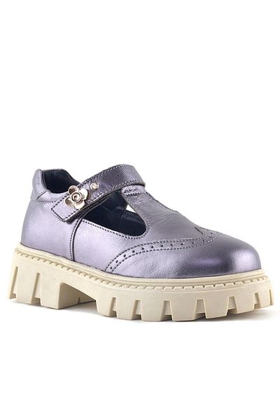 Rakerplus Pantofi casual pentru fete din piele naturală Platinum Cream Sole Flower Detailed