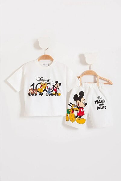 MANCY Mickey 100. Anul Design Special - Set tricouri și pantaloni scurți pent...