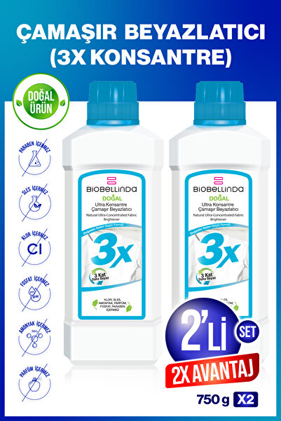 BioBellinda Ultra Konsantre Çamaşır Beyazlatıcı 3x (2 Lİ SET)