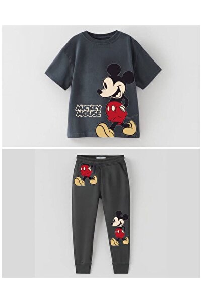MANCY Valking Mickei Mouse Printed Summer Unisek Kids Set - Majica Trenerka Set