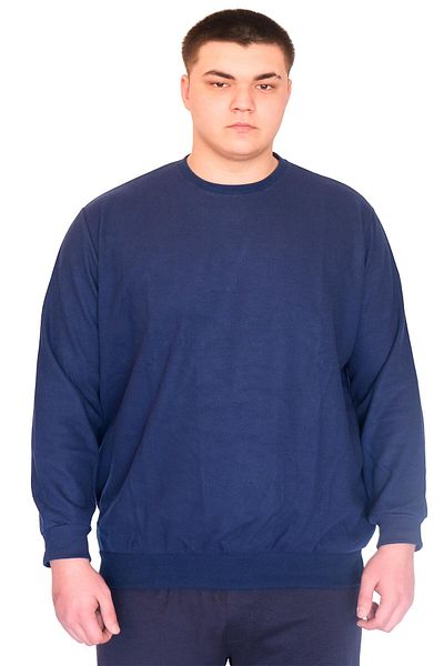 ModeXL Ανδρικό φούτερ Indigo Plus Size - Crew Neck, Thessaloniki U24441