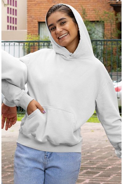 Fuddy Moda Unisex Oversize Spider-Girl Hooded Sweatshirt - Lover Couple Themed Hoodie