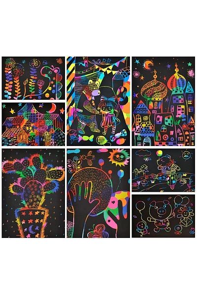 Mahi Max Dimensiune A5 30x14cm Curcubeu - Caiet de hârtie cu stilou magic și spirală 10Y - Opțiuni de culoare