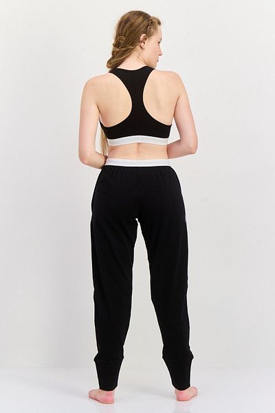 French Connection Women 2 Pcs Brand Logo Top And Pajama Bottom Sets, Black