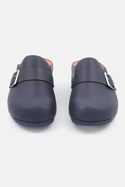 Fitflop Women Shuv Buckle-Strap Slip On Clogs, Navy Blue