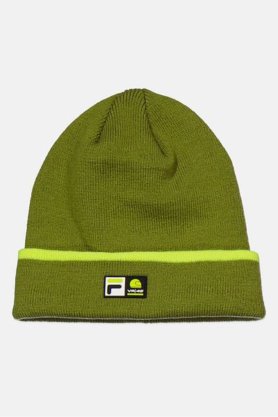 Fila Men Brand Logo Beanie Hat, Green Combo