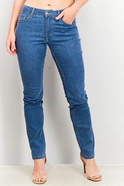 Mustang Women Five Pocket Slim Jeans, Blue Washed
