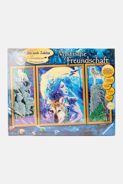 RAVENSBURGER 3 Pcs Mystical Friendship Painting Numbers Kits, Teal Blue Combo