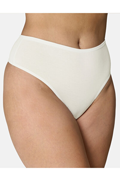 ALYA UNDERWEAR Kadın Yüksek Bel, Toparlayıcı, Tanga Külotlar - 5'li Paket Fuşya, Somon, Ekru, Lila, Gül Kurusu