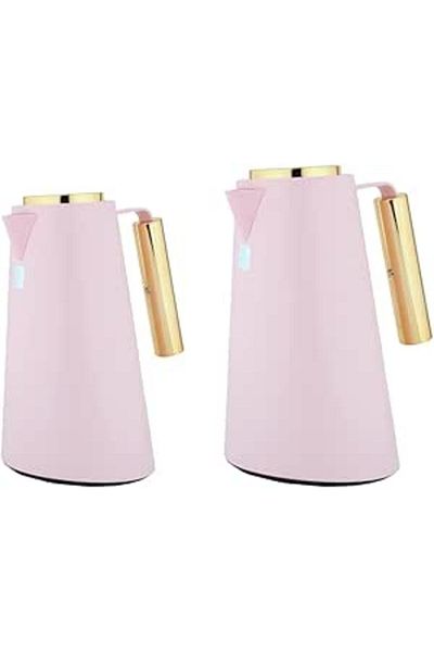 ALSAIF 2 Pieces Coffee And Tea Vacuum Flask Set Size: 0.7/1.0 L Color: Pink