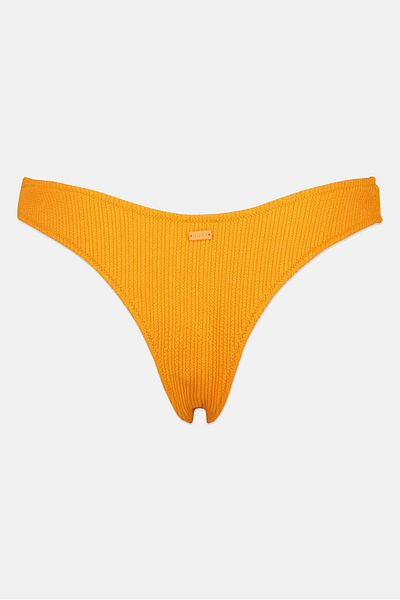 Roxy Women Ribbed  Bikini Bottom, Orange