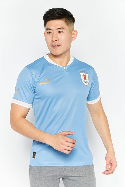 Puma Men Sportswear Fit Short Sleeve Training Jersey, Sky Blue