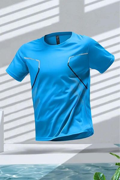 Oksit Tricou pentru bărbați Fusto Micro Polyester Slim Fit Perform Training Athlete