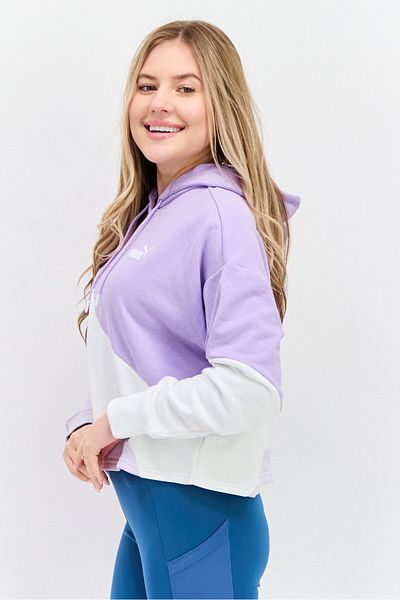 Puma Women Sportswear Fit Long Sleeve Outdoor Hooded Sweatshirt, Lilac