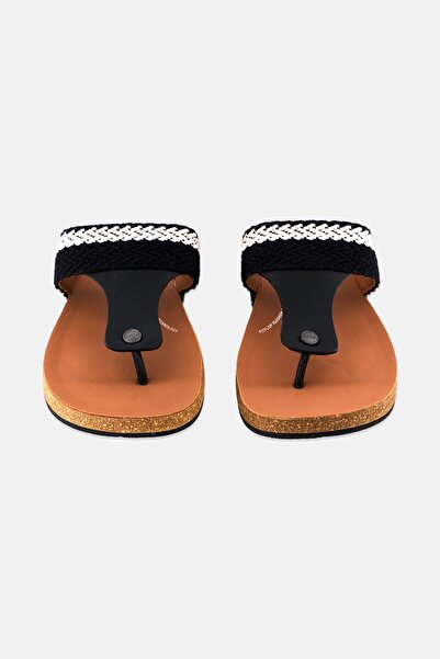 Fitflop Men Stripe Webbing Slip On Sandals, Brown