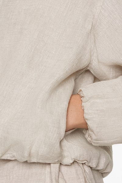 Oysho 100% Linen Bomber Jacket