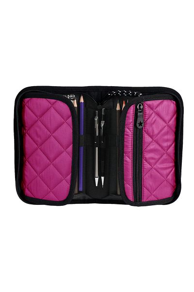 Jacbag Cover Soft-Hard Cover Quilted Pencil Case with Bookmark