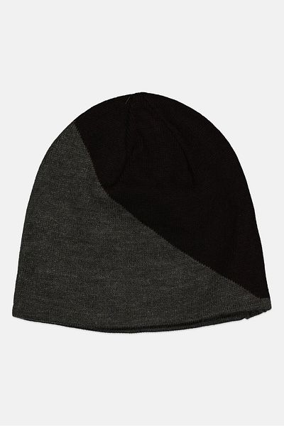 Spyder Men Brand Logo Knitted Reversible Beanie, Grey