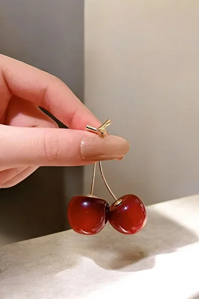 MUTENA Cherry Figured Cherry Summer Series Earrings Burgundy Special Design Earrings