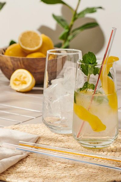 Tchibo Glass Straws, Clear