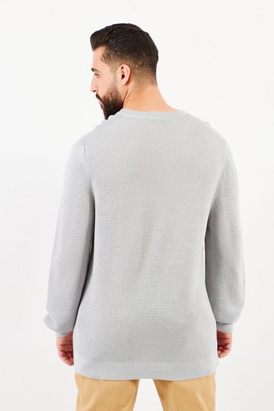 The Men's Store At Bloomingdale's Men Crew Neck Textured Long Sleeves Sweater, Grey