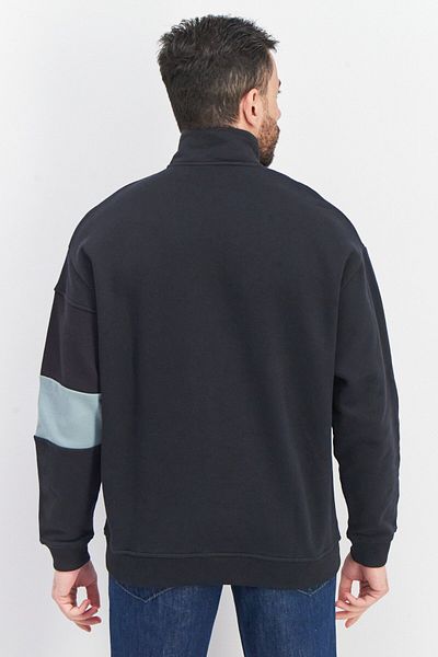 Asos Design Men High Neck Textured Long Sleeve Sweatshirt, Convar