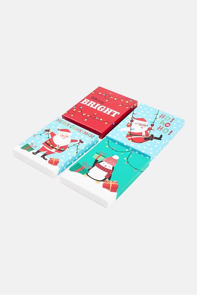 Votum 4 Piece Graphic Print Gift Card Holder ,Blue