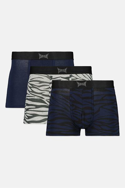 Tapout مجموعة من 3 ملابس داخلية بوكسر للرجال، باللون الأزرق
