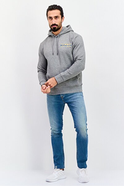 Esprit Men Graphic Print Long Sleeves Hoodies, Grey