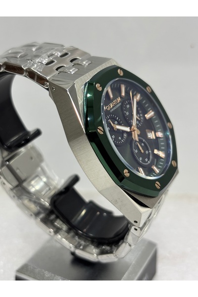 Quantum Zimrute Green Dial Hunter Special Series 100% Steel Chorograph 100 m 50 mm