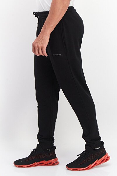Kenneth Cole Men Drawstring Plain Jogger Pants, Jet Black