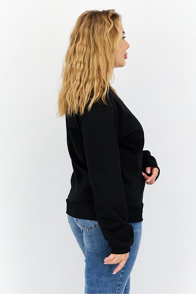 Lyle & Scott Women Crew Neck Brand Logo Long Sleeve Sweatshirts, Black