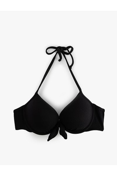 Koton Push-Up Sweetheart λαιμόκοψη μπικίνι μπλούζα με φιόγκο