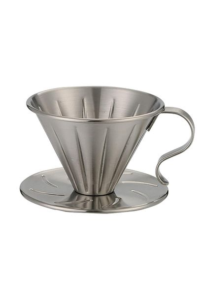 Drop Pour Over Coffee Dripper Stainless Steel Metal Reusable Cone Coffee Filter Slow Brewing