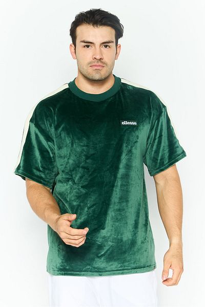 Ellesse Men Sportswear Fit Short Sleeves Embroidered Logo Outdoor T-Shirt, Green